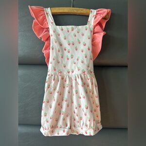 Girls 🍓 Strawberry romper/shorts one-piece / Size 5